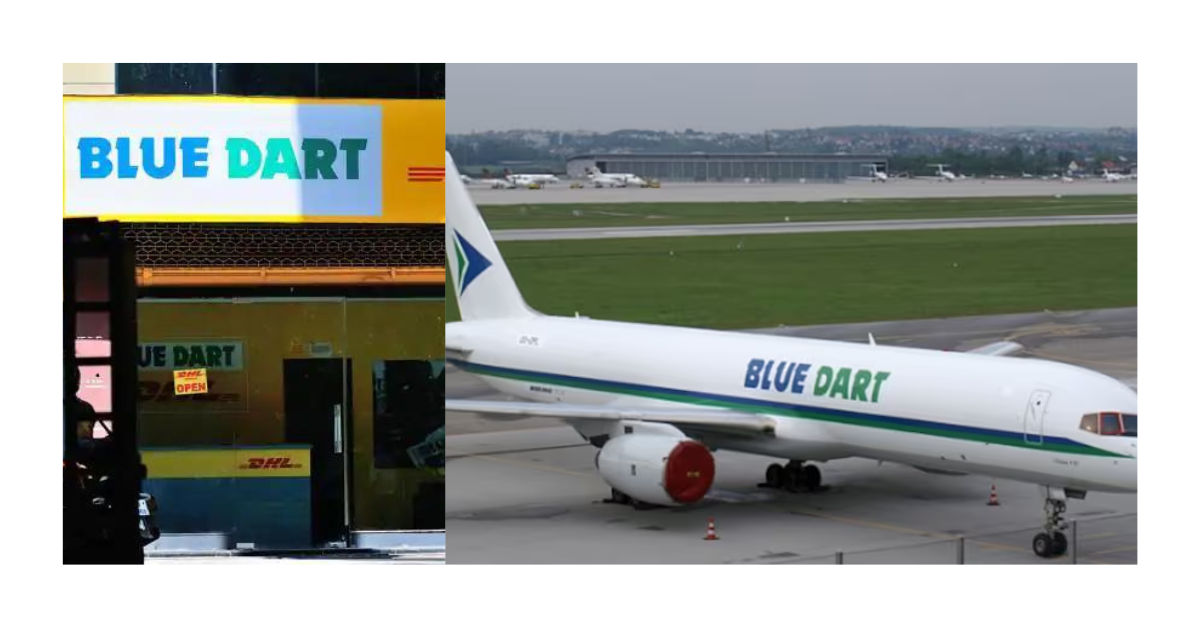 Blue Dart trades in red and collaborates with India Post.