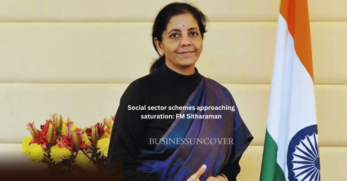 Social sector schemes approaching saturation: FM Sitharaman