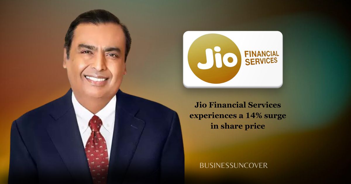 Jio Financial Services experiences a 14% surge in share price