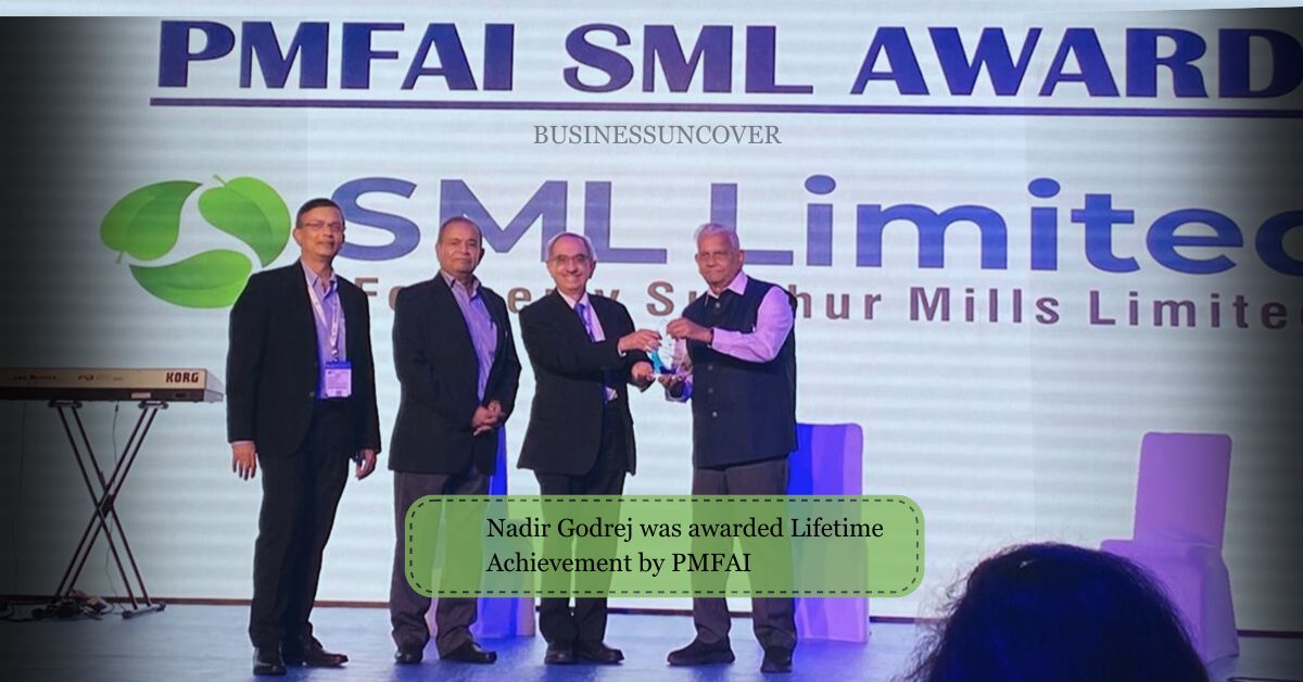 Nadir Godrej was awarded Lifetime Achievement by PMFAI.