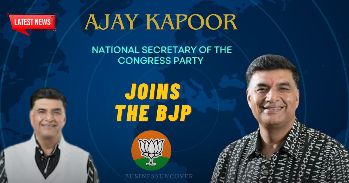 Lok Sabha Polls Ajay Kapoor, national secretary of the Congress party, joins the BJP