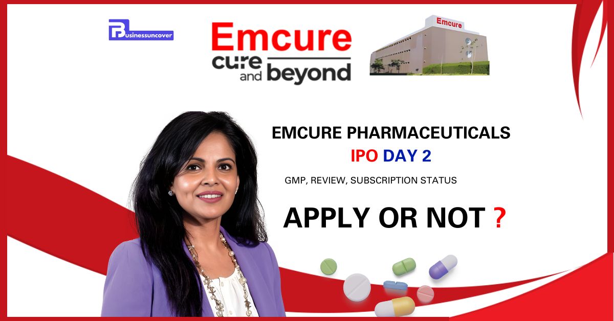 Emcure Pharmaceuticals IPO Day 2 Latest GMP, review to allotment date, and subscription status