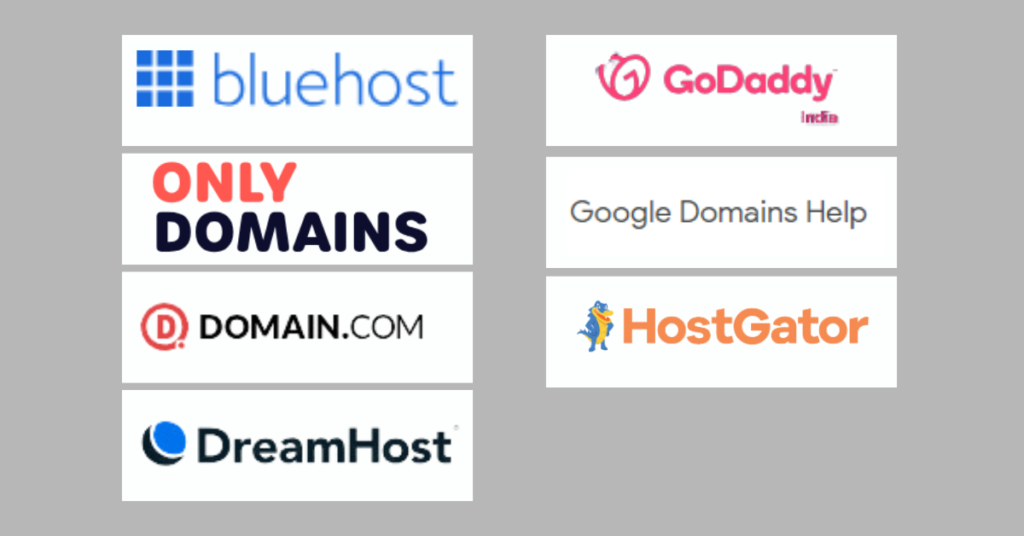 Here are some places to search and buy a domain name: