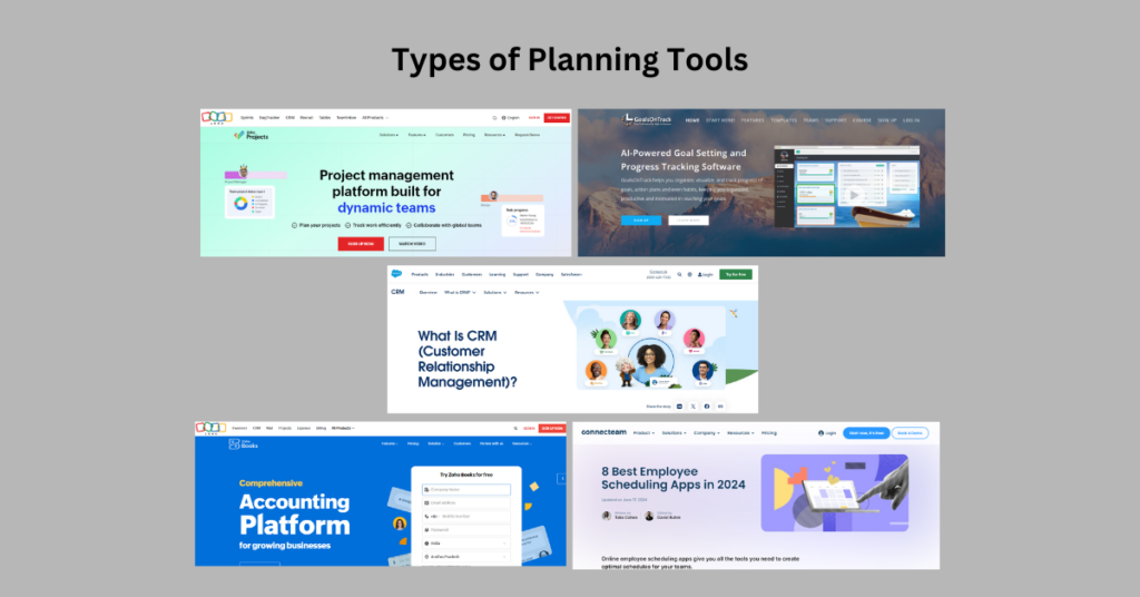 Types of Planning Tools