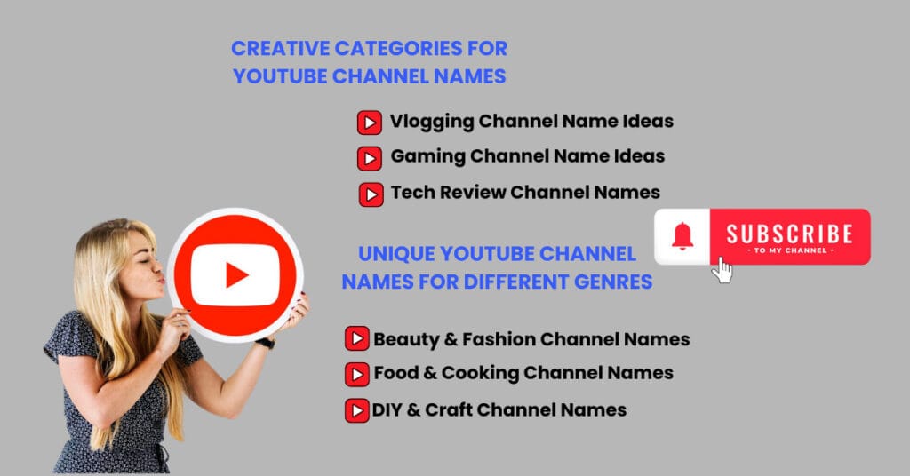 Creative Categories for YouTube Channel Names